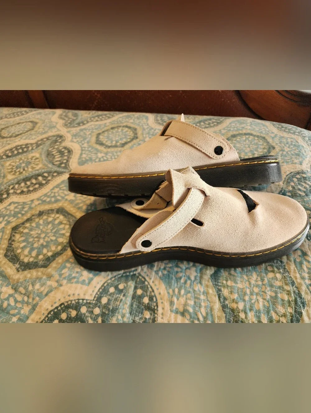 Dr Martens Carlson Suede Mules Sand Clogs Sandals Mens 13 EUC Convertible Strap